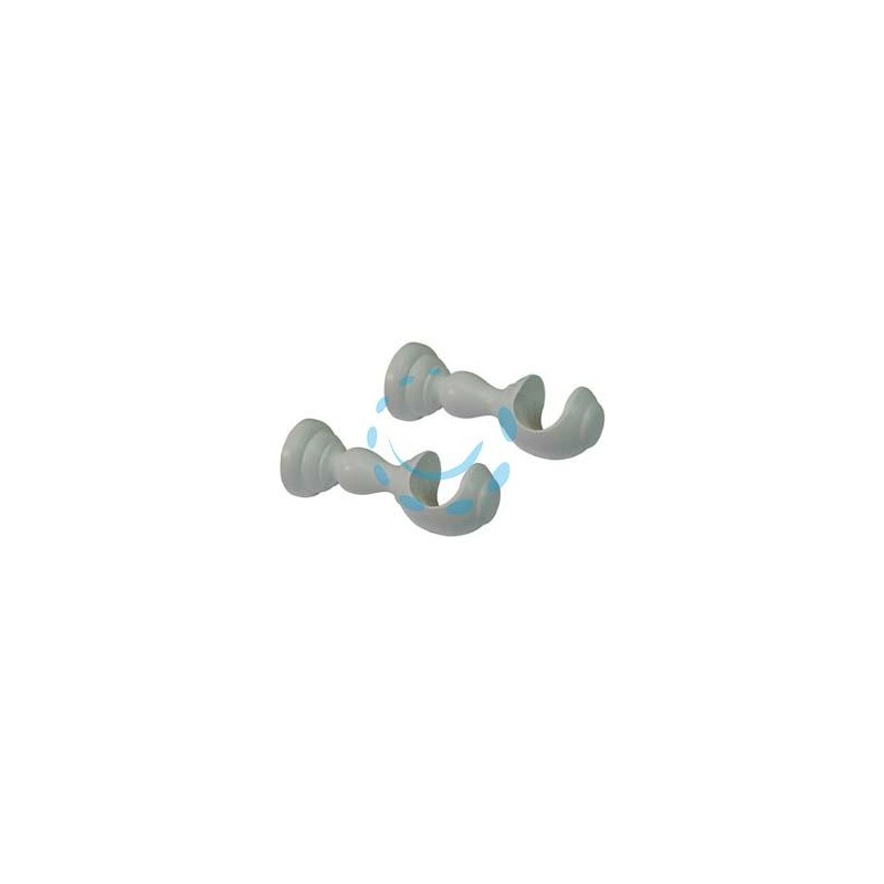 SUPPORTO APERTO Ø MM.35 IN LEGNO BIANCO PER SCORRITENDA - cm.18