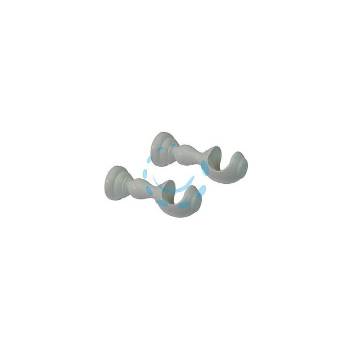 SUPPORTO APERTO Ø MM.35 IN LEGNO BIANCO PER SCORRITENDA - cm.18