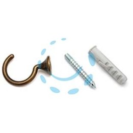 GANCI RACCOGLITENDA A FILO MICRO BRONZO - mm.29