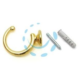 GANCI RACCOGLITENDA A FILO GRANDI ORO - mm.40