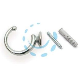 GANCI RACCOGLITENDA A FILO GRANDI CROMO - mm.40