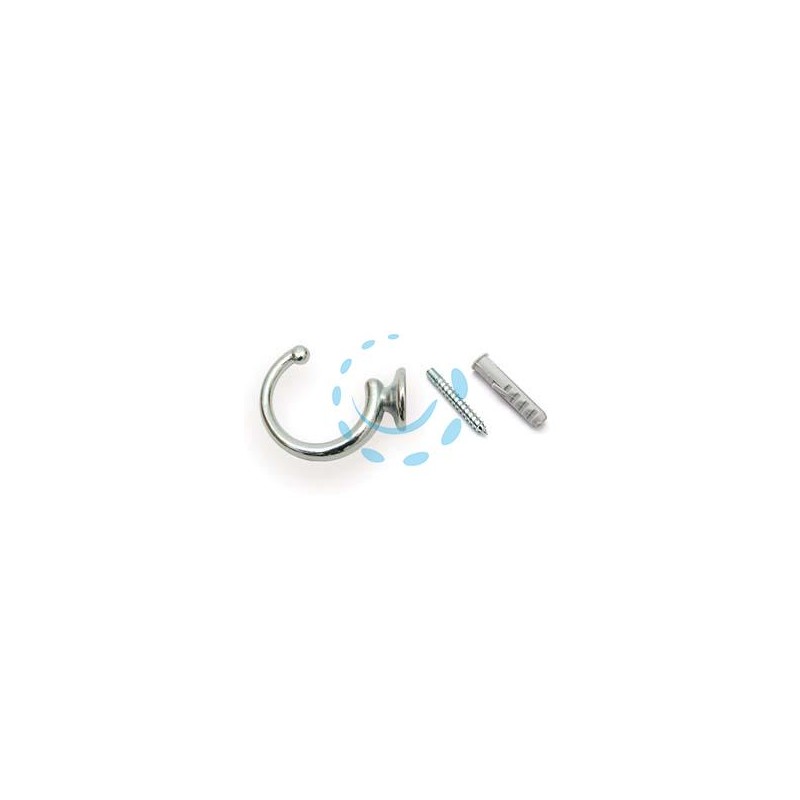 GANCI RACCOGLITENDA A FILO GRANDI CROMO - mm.40