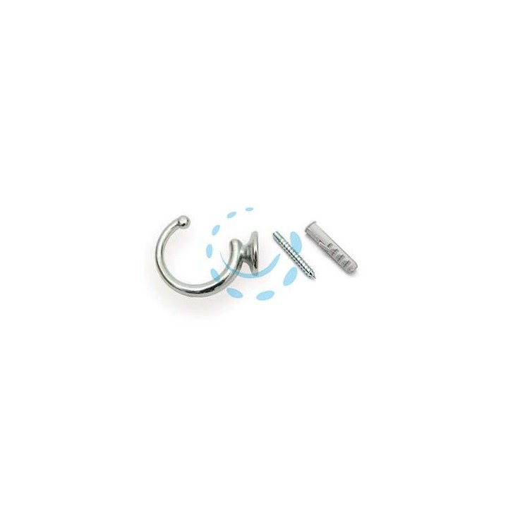 GANCI RACCOGLITENDA A FILO GRANDI CROMO - mm.40