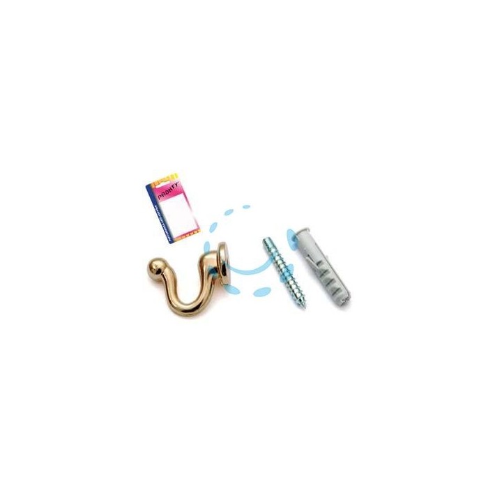 GANCI RACCOGLITENDA MEDI ORO IN BLISTER - mm.30, in bl.2 pz.