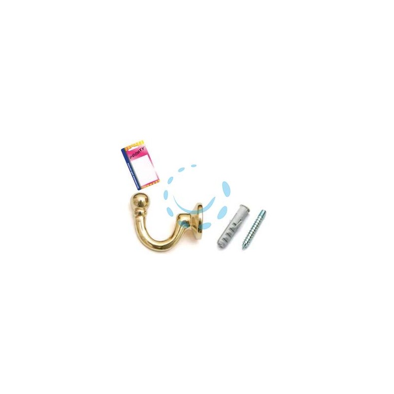 GANCI RACCOGLITENDA GRANDI ORO IN BLISTER - mm.37, in bl.2 pz.