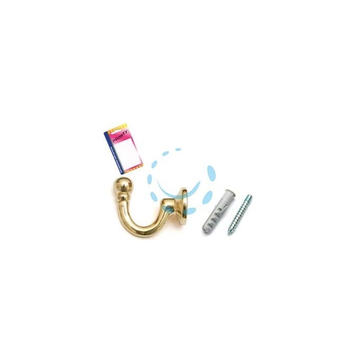 GANCI RACCOGLITENDA GRANDI ORO IN BLISTER - mm.37, in bl.2 pz.