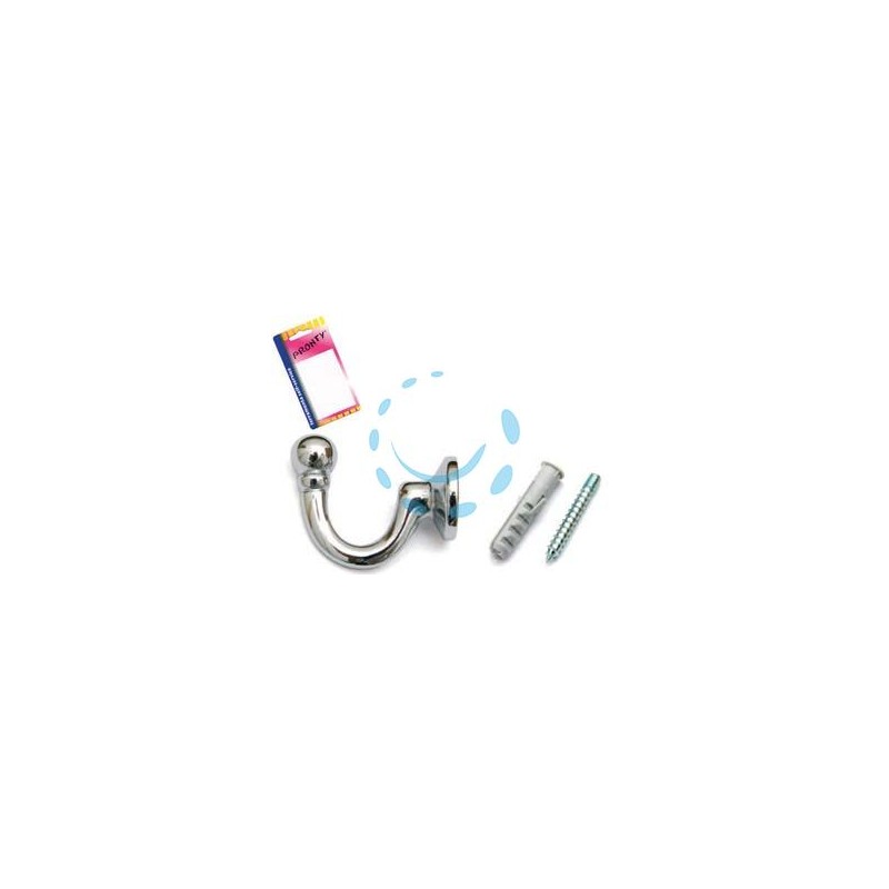 GANCI RACCOGLITENDA GRANDI CROMO IN BLISTER - mm.37, in bl.2 pz.