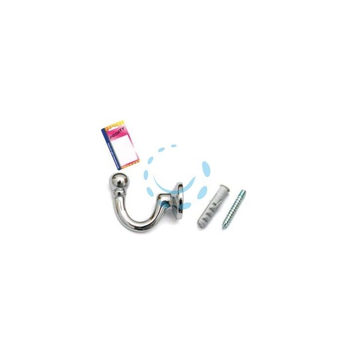 GANCI RACCOGLITENDA GRANDI CROMO IN BLISTER - mm.37, in bl.2 pz.