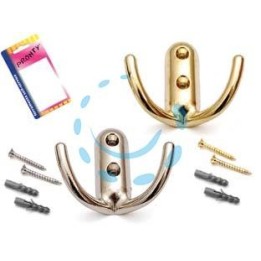 GANCI DOPPIO IN BLISTER - oro, in bl.1 pz.