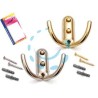 GANCI DOPPIO IN BLISTER - oro, in bl.1 pz.