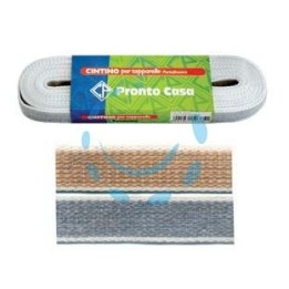 CINTINO COTONE AVANA E GRIGIO PER AVVOLGIBILI IN MATASSINE - mt.5,5x mm.22h. in matassina gr.18 per metro