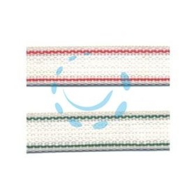 CINTINO NYLON RIGATO ROSSO E VERDE PER AVVOLGIBILI - mt.50x mm.22h. in rotolo gr.23 per metro