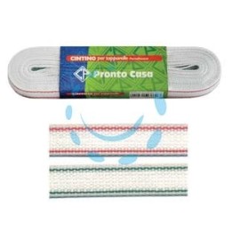 CINTINO NYLON RIGATO ROSSO E VERDE PER AVVOLGIBILI IN MATASSINE - mt.5x mm.22h. in matassina