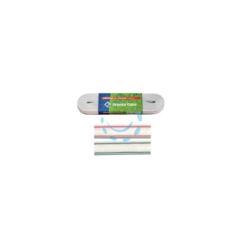 CINTINO NYLON RIGATO ROSSO E VERDE PER AVVOLGIBILI IN MATASSINE - mt.5x mm.22h. in matassina