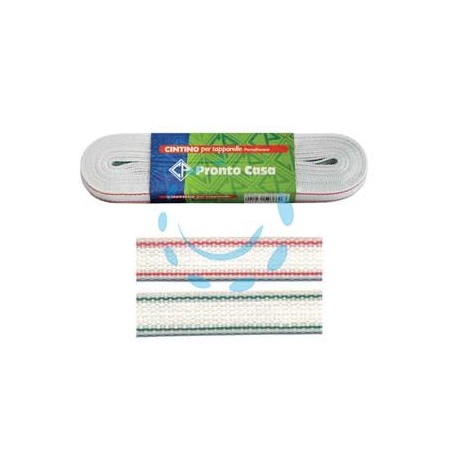 CINTINO NYLON RIGATO ROSSO E VERDE PER AVVOLGIBILI IN MATASSINE - mt.7x mm.22h. in matassina