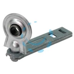 SUPPORTO A SFERA CON ZANCA A MURARE PER AVVOLGIBILI - mm.26x120