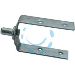 FORCELLA CON PERNO PER RULLO LEGNO PER AVVOLGIBILI - perno ø mm.12, mm.58x120