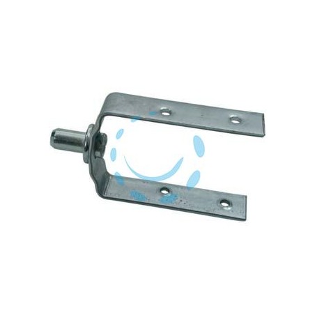FORCELLA CON PERNO PER RULLO LEGNO PER AVVOLGIBILI - perno ø mm.12, mm.58x120