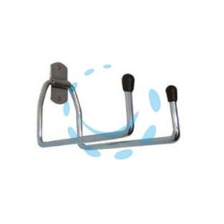GANCIO PARETE PORTA ATTREZZI DOPPIO ART.305 - cm.8x6x5h. - ø mm.8 