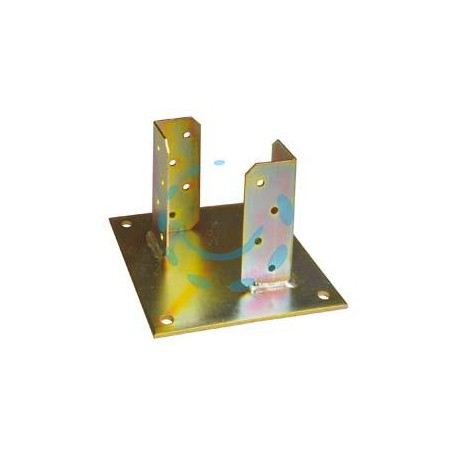 SUPPORTO A PAVIMENTO CON PIASTRA PER TRAVE ART.840 - base mm.150x150x4 spess. - trave mm.70x70x130h.