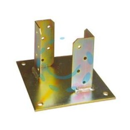 SUPPORTO A PAVIMENTO CON PIASTRA PER TRAVE ART.840 - base mm.180x180x4 spess. - trave mm.120x120x130h