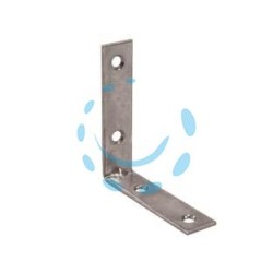 LASTRINA AD ANGOLO 4 FORI ACCIAIO ZINCATO - mm.60x60x15