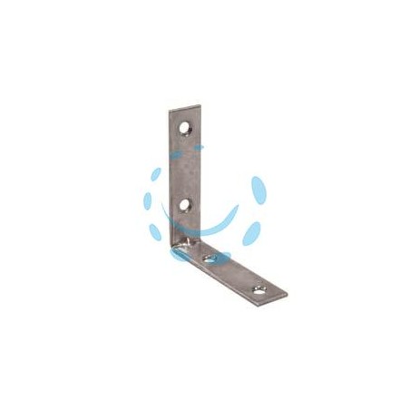LASTRINA AD ANGOLO 4 FORI ACCIAIO ZINCATO - mm.80x80x15