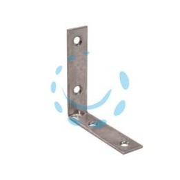 LASTRINA AD ANGOLO 4 FORI ACCIAIO ZINCATO - mm.90x90x15