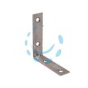 LASTRINA AD ANGOLO 4 FORI ACCIAIO ZINCATO - mm.90x90x15