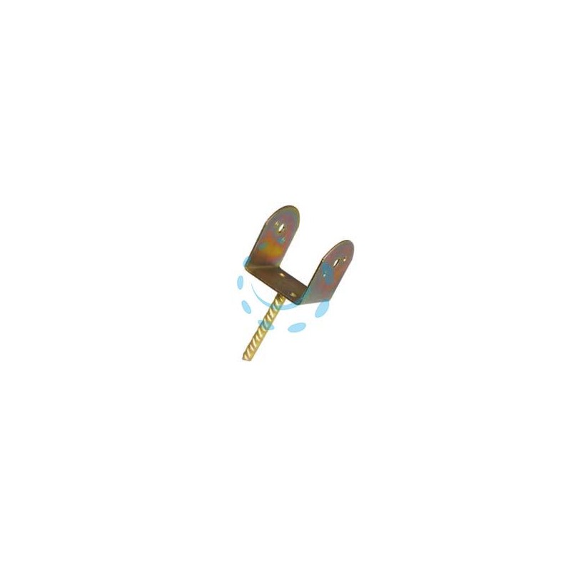 STAFFA A PAVIMENTO CON PERNO PER TRAVE - mm.90x90x90h. - perno ø mm.14x140h.