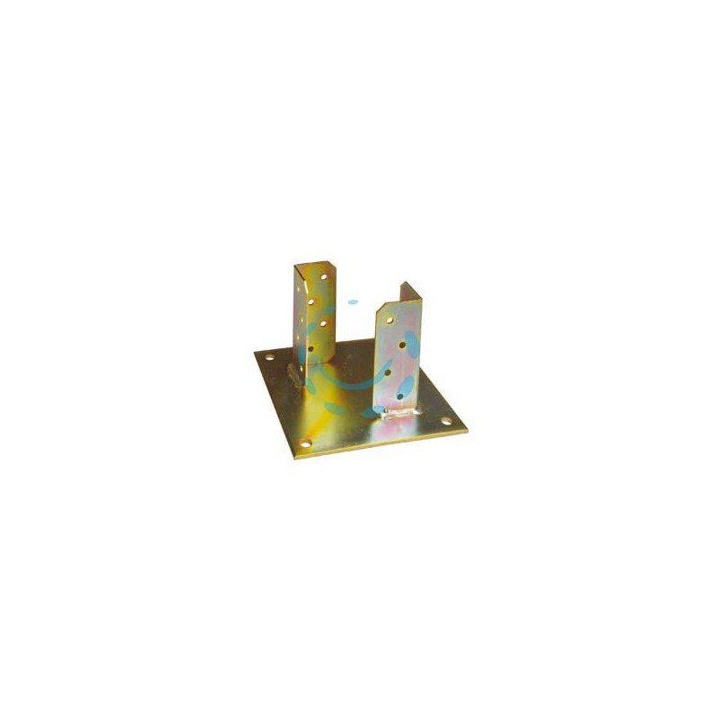 SUPPORTO A PAVIMENTO CON PIASTRA PER TRAVE - base mm.180x180 p/trave da mm.120x120x130h.