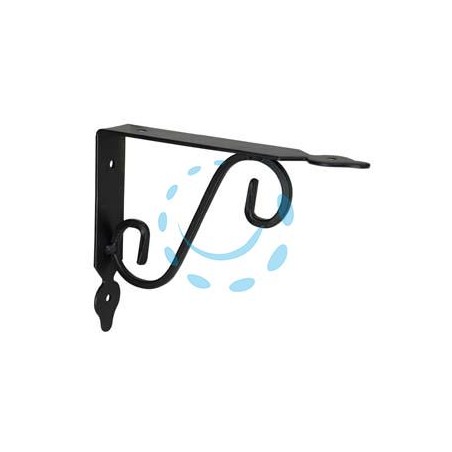 MENSOLE ORNAMENTALI BRACKETS EXTRA STRONG NERE - mm.140x25x110h. (5"x4")