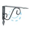 MENSOLE ORNAMENTALI BRACKETS EXTRA STRONG NERO/ARGENTO - mm.140x25x110h. (5"x4")
