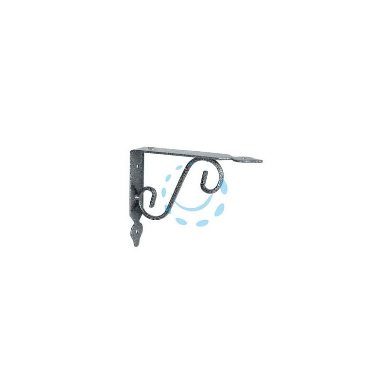 MENSOLE ORNAMENTALI BRACKETS EXTRA STRONG NERO/ARGENTO - mm.230x25x175h. (9"x7")