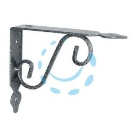 MENSOLE ORNAMENTALI BRACKETS EXTRA STRONG NERO/ARGENTO - mm.325x30x265h. (13"x11")
