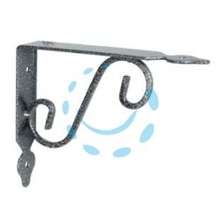MENSOLE ORNAMENTALI BRACKETS EXTRA STRONG NERO/ARGENTO - mm.325x30x265h. (13"x11")