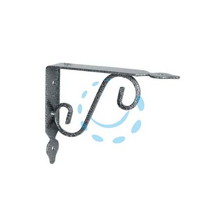 MENSOLE ORNAMENTALI BRACKETS EXTRA STRONG NERO/ARGENTO - mm.325x30x265h. (13"x11")