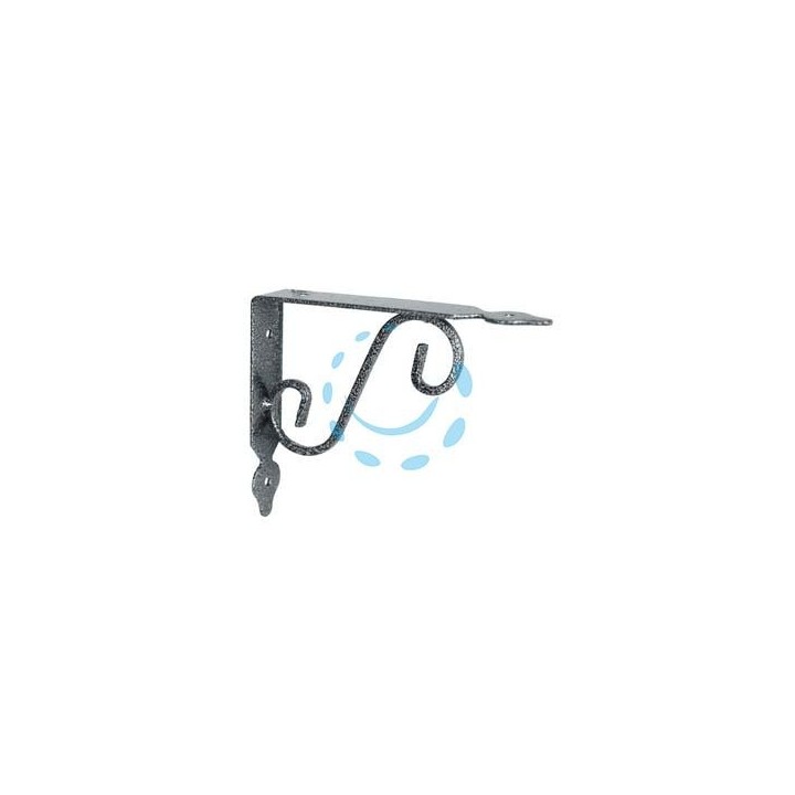 MENSOLE ORNAMENTALI BRACKETS EXTRA STRONG NERO/ARGENTO - mm.325x30x265h. (13"x11")