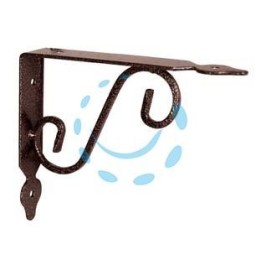 MENSOLE ORNAMENTALI BRACKETS EXTRA STRONG NERO/BRONZO - mm.140x25x110h. (5"x4")