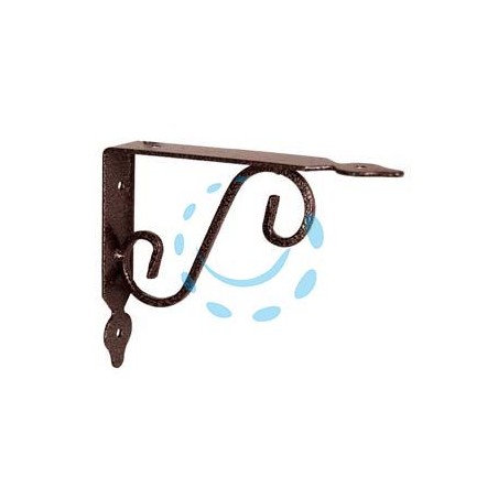 MENSOLE ORNAMENTALI BRACKETS EXTRA STRONG NERO/BRONZO - mm.140x25x110h. (5"x4")