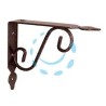 MENSOLE ORNAMENTALI BRACKETS EXTRA STRONG NERO/BRONZO - mm.140x25x110h. (5"x4")