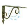 MENSOLE ORNAMENTALI BRACKETS EXTRA STRONG NERO/ORO - mm.140x25x110h. (5"x4")