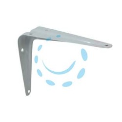 MENSOLA NERVATA - mm.200x250 colore bianco