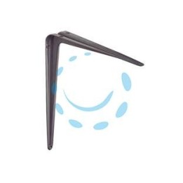 MENSOLA NERVATA - mm.125x150 colore grigio