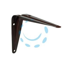 MENSOLA ACCIAIO NERVATA MARRONE - mm.75x100