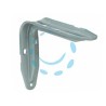 MENSOLA "EUROPA" ARGENTO - mm.150x32x110h. colore argento