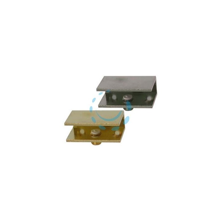 MENSOLE REGGIVETRO A MORSETTO - mm.25x40 in ottone lucido