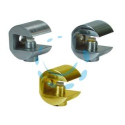 MENSOLE REGGIVETRO A MORSETTO FRESATA - mm.23x23h. oro lucido