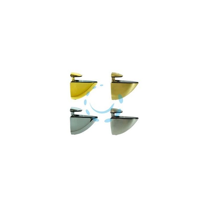 MENSOLE REGGIVETRO A MORSETTO "SOLE" - mm.55x45h. - apertura max mm.15 oro lucido