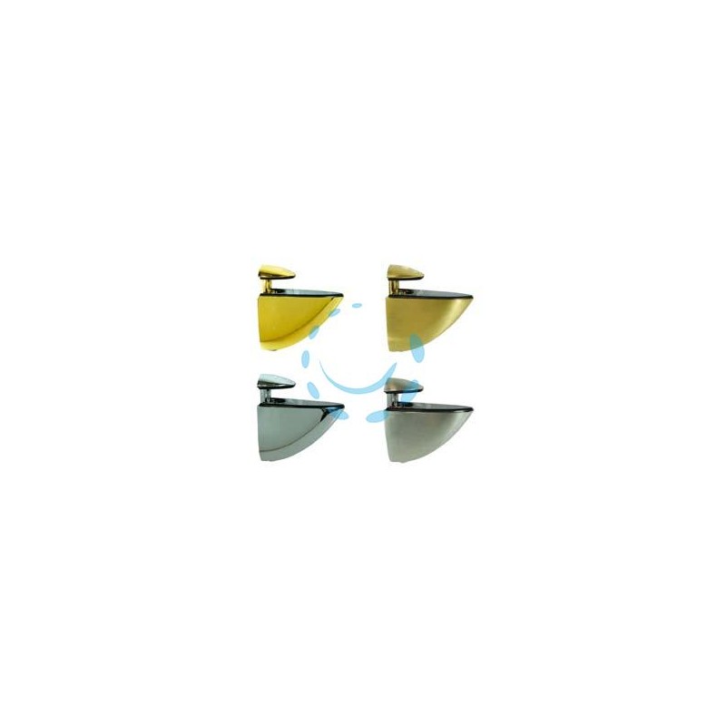 MENSOLE REGGIVETRO A MORSETTO "SOLE" - mm.75x55h. - apertura max mm.30 oro lucido